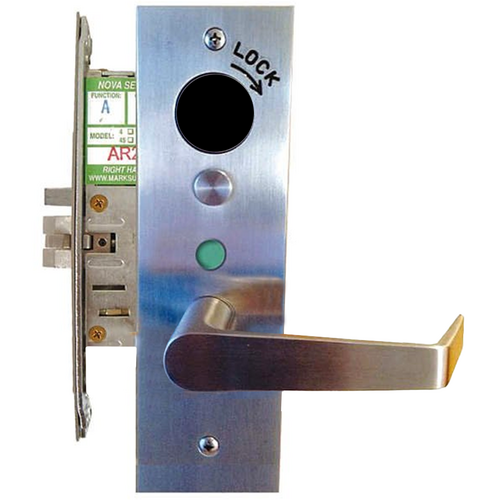 Marks Hardware LA318GJ/32D-G3 RHR Classroom Security Indicator Mortise Lockset, Right Hand, Stainless Steel