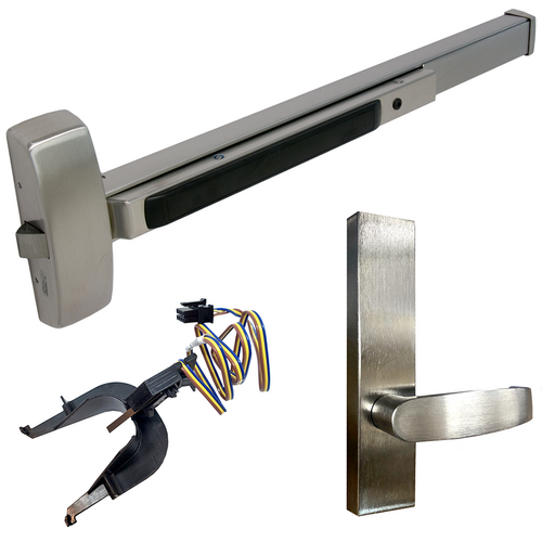 Sargent 55-8815G-ETL-32D RHR 8800 Series Rim Exit Device, RX, Passage Lever Trim, RHR, 48in, Grade 1, Stainless Steel
