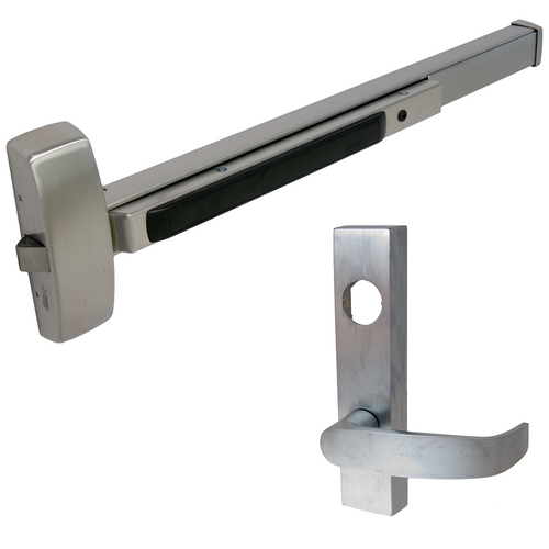 Sargent LC-8804F-ETL-32D RHR KIT 8800 Series Rim Exit Device, Nightlatch Lever Trim, Grade 1, Stainless Steel