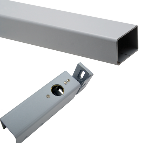 Von Duprin KR4954 689 8FT 6IN Key Removable Steel Mullion, 8ft 6in, Prepped for Two 299 Strikes, Aluminum