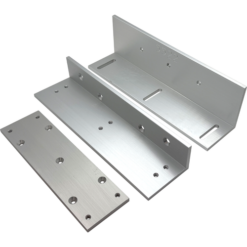 Security Door Controls 1576-ZB-V Z Bracket for 1576 with Lock Body Mounting Plate, Satin Aluminum