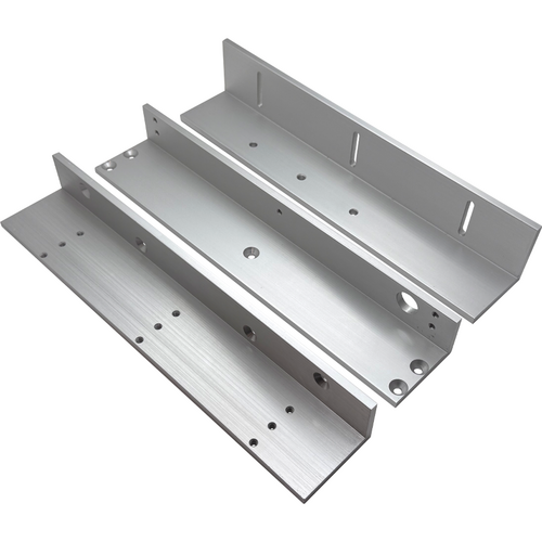 Security Door Controls TJ350-V Top Jamb Z Bracket Mounting Kit for 350 Maglock, 628/US28 Satin Aluminum