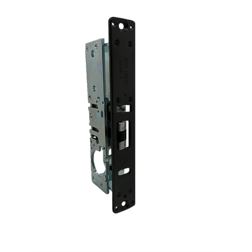 Adams Rite 4510-46-201-335 1-1/2in Backset Standard Duty Deadlatch w/ 4502 Strike, Flat Faceplate, Black Anodized