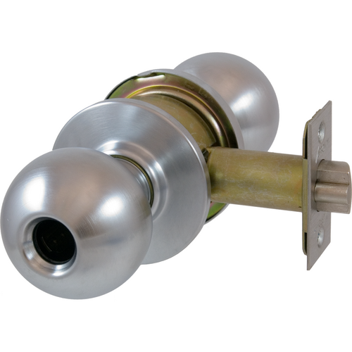 Arrow Lock MK11BD26D-LC-2 3/4 BS Entry Ball Knob, Less Cylinder, 2-3/4in Backset, Grade 2, 626/US26D Satin Chrome