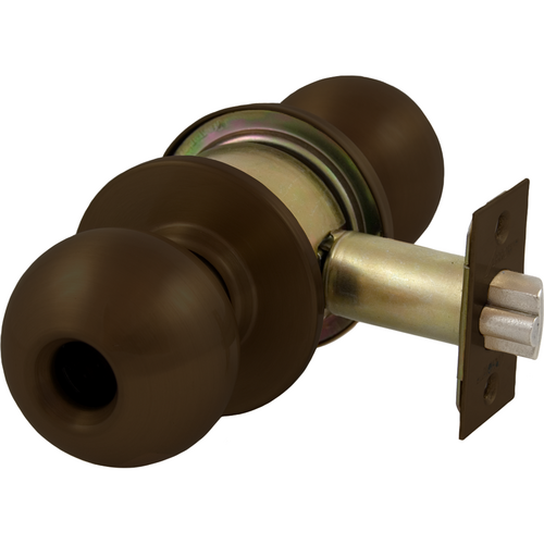 Arrow Lock MK11BD613E-LC-2 3/4 BS Entry Ball Knob, Less Cylinder, 2-3/4in Backset, Grade 2, Oil Rubbed Bronze