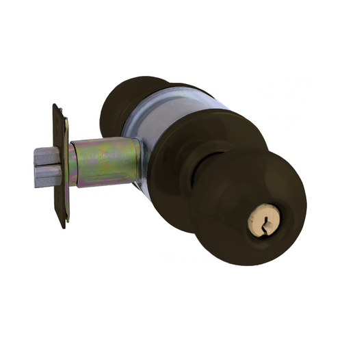 Arrow Lock MK12BD613E-CS-2 3/4 BS Schlage Storeroom Ball Knob, C Keyway, 2-3/4in Backset, Grade 2, Oil Rubbed Bronze