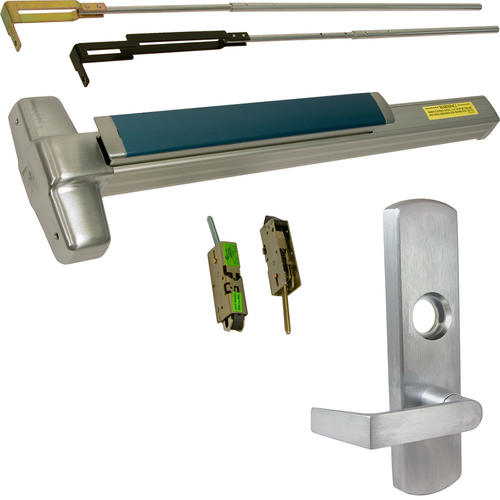 Von Duprin 9947L-F-626-36-LHR 06 Fire-Rated CVR Grooved Exit Device, 996L-06 Lever Trim, LHR, 36in Adjustable