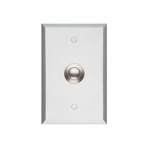 Security Door Controls 451V Single Gang Vandal Push Button Switch, AA On/Off, Stainless Steel, Heavy Duty