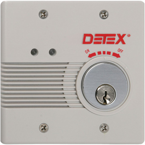 Detex EAX-2500SK1 Gray Exit Alarm Kit - Surface Mount, AC/DC, Sign, Back Box, Magnetic Switch, Transformer
