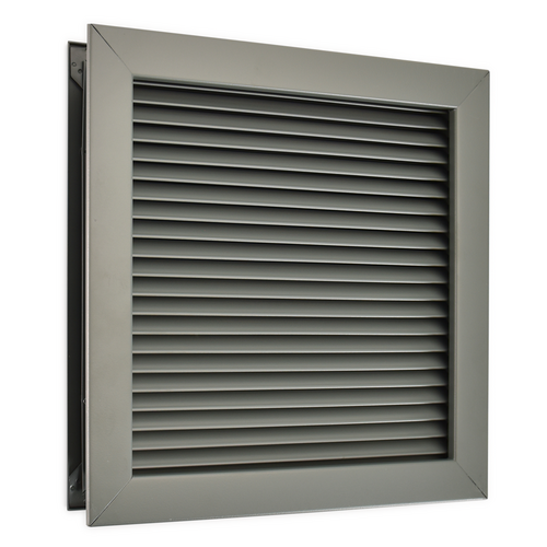 NGP AFDL 24X24 No Vision Door Louver for 1-3/4in Thick Doors, Gray Primer