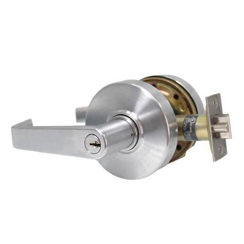Command CL180EU-24V-L6-626-SC-RX Grade 1 Electrified Storeroom Clutch Bent Lever, 24V, Schlage C, Satin Chrome