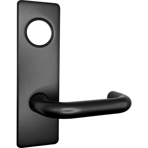 Corbin Russwin ML2010 LWM BSP D134 M31 Lustra Lever with M Escutcheon for ML2010, Black Suede Powder Coat