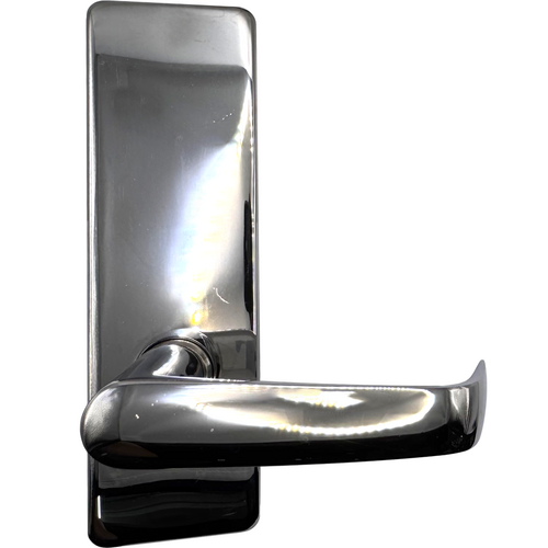 Corbin Russwin ML2030 NSM 625 D134 M31 Newport Lever with M Escutcheon for ML2030, Field Reversible, Bright Chrome
