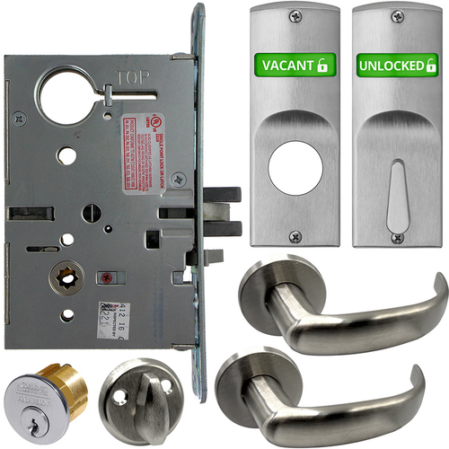 Corbin Russwin ML2067 PSA 626 L4 V20 V01 Princeton Lever Mortise Lock Set with Deadbolt Indicators, Satin Chrome