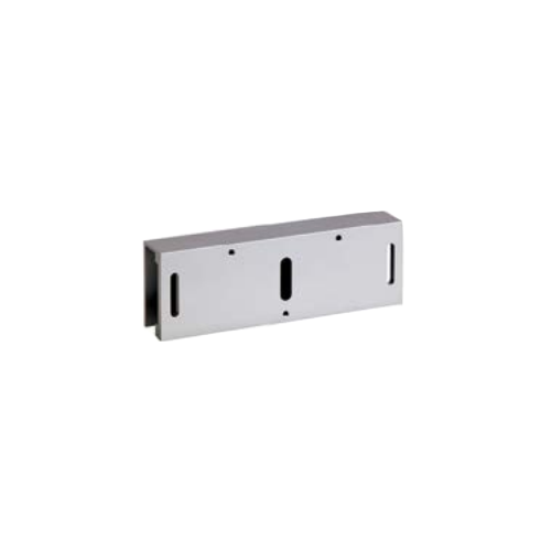 Security Door Controls E6U-Z E600 Maglock Glass Door Mounting Kit, Adjustable for Herculite Doors, Satin Aluminum