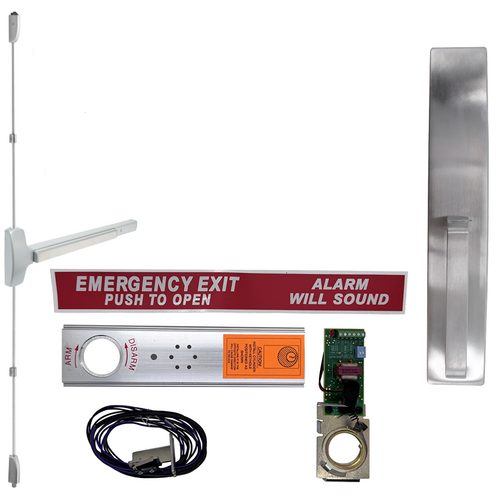 Falcon Lock EA-25V-DT-US26D-36X96 SVR Exit Alarm Device, Dummy Pull Trim 512DT, 36