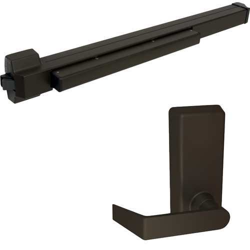 Von Duprin 22L-BE-F-695-36 LHR Fire Rated Rim Exit Device, 230L-BE Lever Trim, LHR, 36in, Grade 1, Dark Bronze