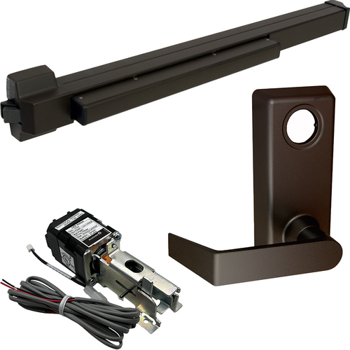 Von Duprin QELA-22L-695-36 LHR QEL Rim Exit Device, 230L Lever Trim, LHR, 36in, No Dogging, Grade 1, Dark Bronze