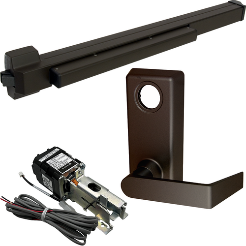 Von Duprin QELA-22L-695-48 RHR QEL Rim Exit Device, 230L Lever Trim, RHR, 48in, No Dogging, Grade 1, Dark Bronze