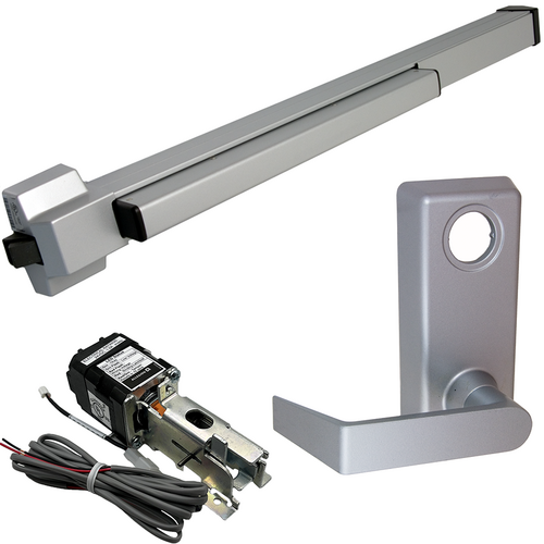 Von Duprin QELA-22L-F-689-36 LHR QEL Fire Rated Rim Exit Device, 230L Lever Trim, LHR, 36in, Grade 1, Aluminum