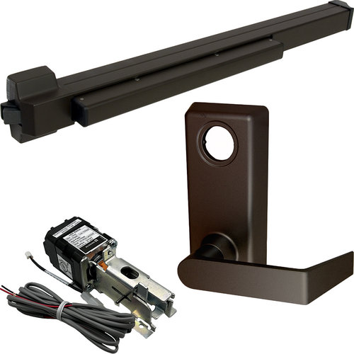 Von Duprin QELA-22L-F-695-36 RHR QEL Fire Rated Rim Exit Device, 230L Lever Trim, RHR, 36in, Grade 1, Dark Bronze