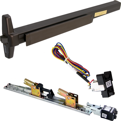 Von Duprin RX-QELA-33A-EO-710-36 KIT - RX QEL Narrow Stile Rim Exit Device, 36in, Grade 1, Dark Bronze