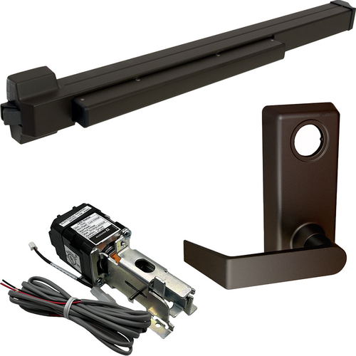 Von Duprin HD-QELA-22L-695-36 LHR QEL Rim Exit Device, 230L Lever Trim, LHR, 36in, Hex Dogging, Grade 1, Dark Bronze