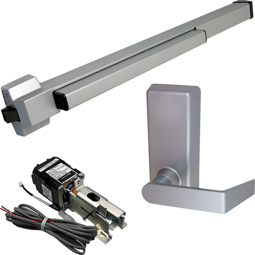 Von Duprin QELA-22L-BE-F-689-48 RHR QEL Fire Rated Rim Exit Device, 230L-BE Lever Trim, RHR, 48in, Grade 1