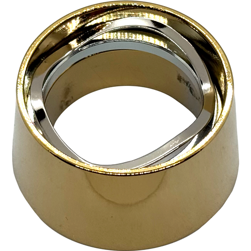 GMS COL6L-3 Cylinder Guard Taper Collar with Spring Washer, 15/16in Height, Bright Brass