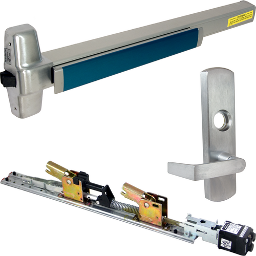 Von Duprin QELA-98L-NL-F-626-48-LHR 06 QEL Fire Rated Rim Exit Device, 996L-NL-06 Nightlatch, Satin Chrome, Grade 1