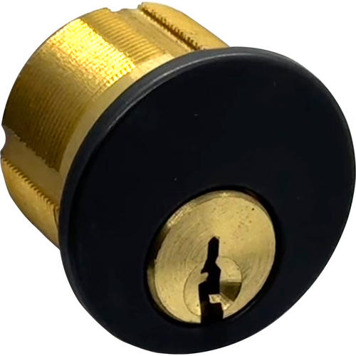 GMS M100-KW-19-ATA2 Mortise Cylinder 1in 5-Pin Kwikset, Adams Rite/Yale Cam, 622/US19 Matte Black