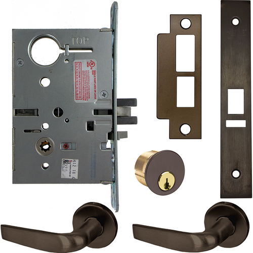 Corbin Russwin ML20906 CSA 613E SEC M92 L4 Electrified Mortise Kit, Fail Safe/Secure, REX Switch, Citation Lever, Oil Rubbed Bronze