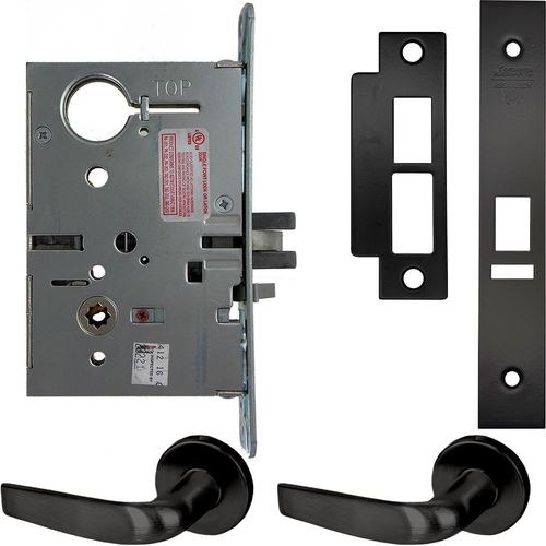 Corbin Russwin ML20906 CSA BSP SAF LC Electrified Mortise Lock, Fail Safe/Secure, Citation Lever, Black Suede Finish