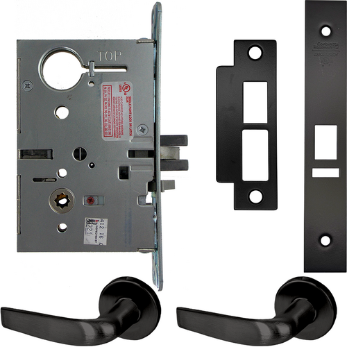 Corbin Russwin ML20906 CSA BSP SEC LC Electrified Mortise Lock, Fail Safe/Secure, Citation Lever, Black Suede Finish