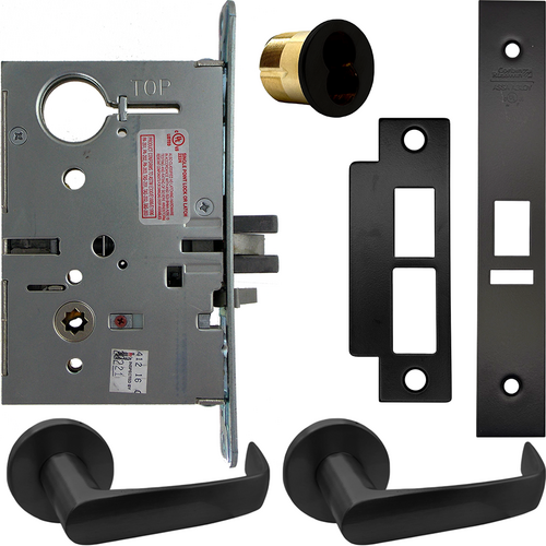 Corbin Russwin ML20906 NSA BSP SAF CL6 Electrified Mortise Lock, Fail Safe/Secure, Newport Lever, LFIC Core, Black Suede