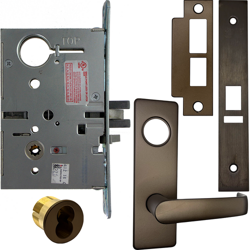 Corbin Russwin ML20906 NSM 613E SAF M92 CL6 Electrified Mortise Lock with REX Switch, Newport Lever, LFIC Core, Fail Safe/Secure