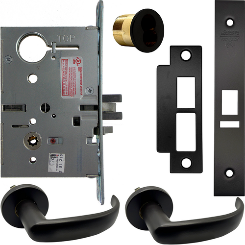 Corbin Russwin ML20906 PSA BSP SAF CL6 Electrified Mortise Lock, Fail Safe/Secure, Princeton Lever, LFIC, Black Suede