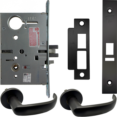 Corbin Russwin ML20906 PSA BSP SEC LC Electrified Mortise Lock, Reversible, Fail Safe/Secure, Princeton Lever, Black Suede