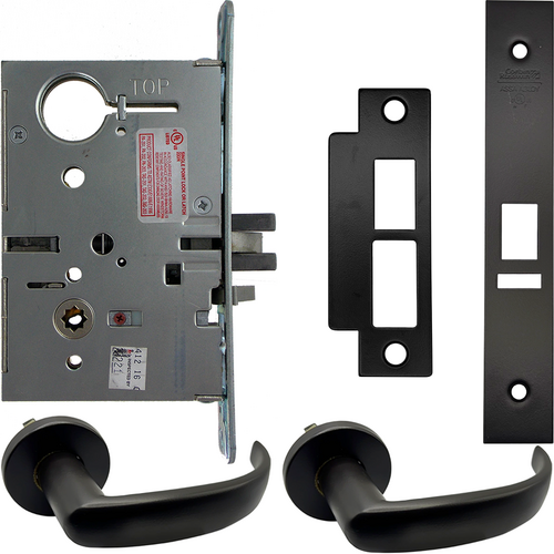 Corbin Russwin ML20906 PSA BSP SEC M92 LC Electrified Mortise Lock, Fail Safe/Secure, REX Switch, Princeton Lever, Black Suede
