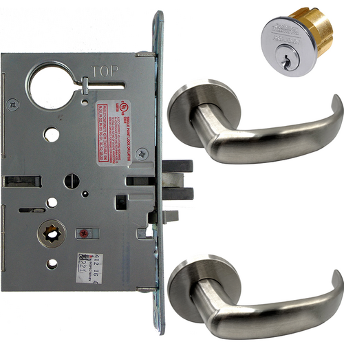 Corbin Russwin ML20906 PSA 626 SAF M92 L4 Electrified Mortise Kit - Fail Safe/Secure, REX Switch, Princeton Lever, Satin Chrome