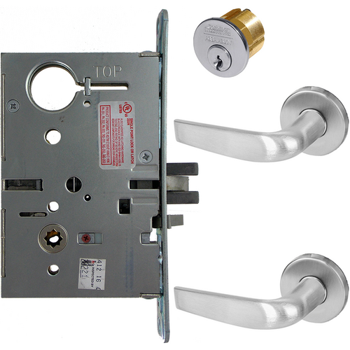Corbin Russwin ML20906 CSA 626 SAF L4 Electrified Mortise Lock, Fail Safe/Secure, Citation Lever, Satin Chrome