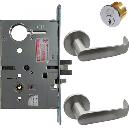 Corbin Russwin ML20906 NSA 626 SAF L4 Electrified Mortise Lock - Fail Safe/Secure, Newport Lever, Satin Chrome