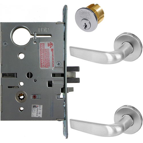Corbin Russwin ML20906 CSA 626 SEC M92 L4 Electrified Mortise Lock - Fail Safe/Secure, REX Switch, Citation Lever, Satin Chrome