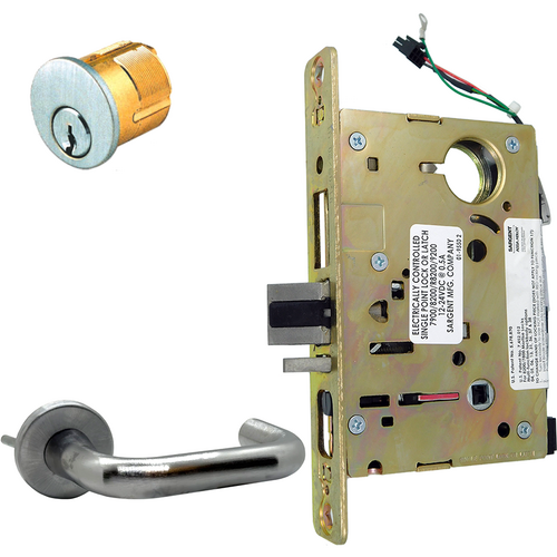 Sargent 8271-LNJ-26D 12/24VDC Electrified Mortise Lock Kit, LN Rose x J Lever, Fail Safe/Secure, Dual Voltage