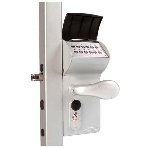 Locinox USA LOKQ100Y2LVCAC-SILV Valentino Surface Mount Battery Code Lock for 4