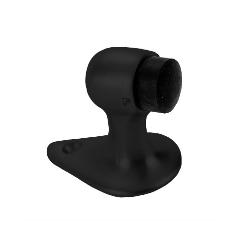 Don-Jo 1450-622 Door Stop Gooseneck 2-1/8in H, Base 2-5/8in x 1-5/8in, 622/US19 Black