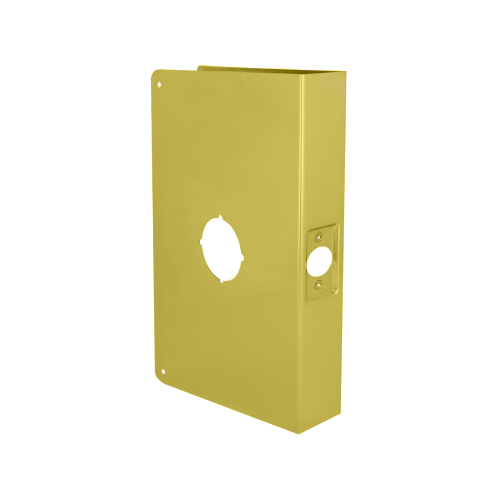 Don-Jo 33A-PB-CW Door Wrap 2-3/4in Backset, 1-3/4in Door, Polished Brass, Indent Latch Prep
