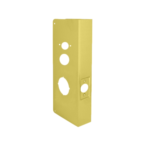 Don-Jo 9-PB-CW Simplex 1000 Door Wrap, 2-3/4in Backset, Polished Brass, Indent Latch Prep