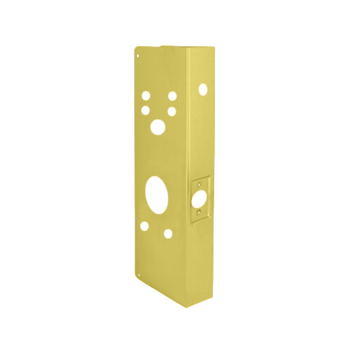 Don-Jo 26AD-PB-CW Schlage AD Series Cylindrical Door Wrap, 2-3/4in Backset, Polished Brass
