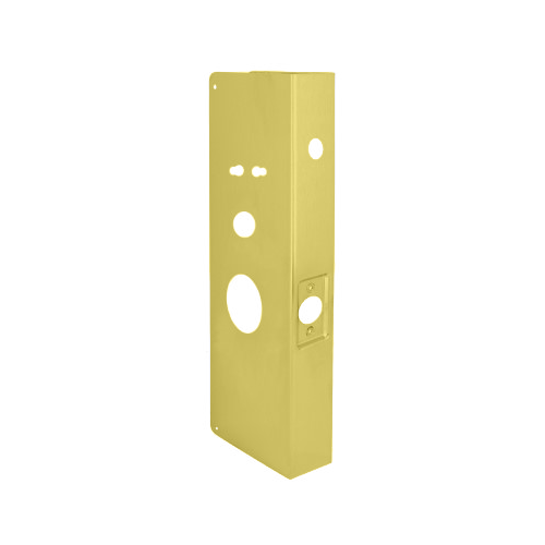 Don-Jo 26CO-PB-CW Schlage CO Series Cylindrical Door Wrap, 2-3/4in Backset, Polished Brass